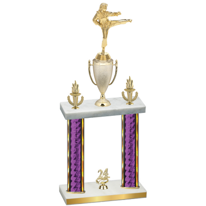 Double Purple Glacier Year Karate Trophy