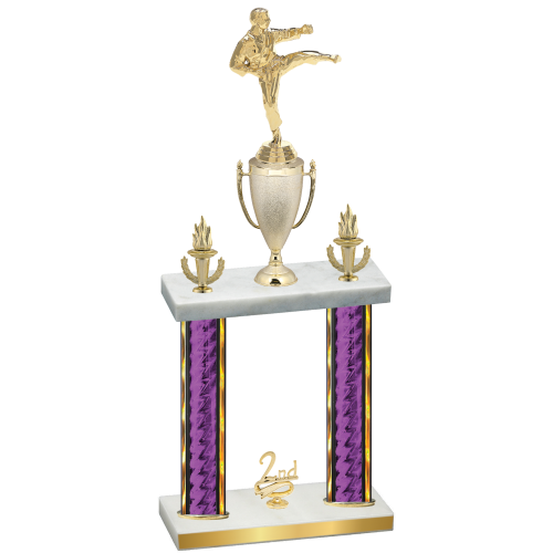 Double Purple Glacier Second Place Karate Trophy