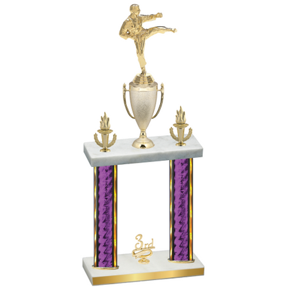 Double Purple Glacier Third Place Karate Trophy