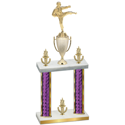 Double Purple Glacier Victory Karate Trophy