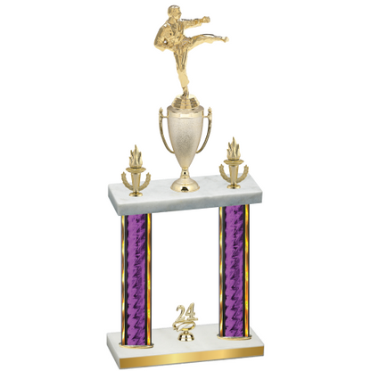 Double Purple Glacier Year Karate Trophy
