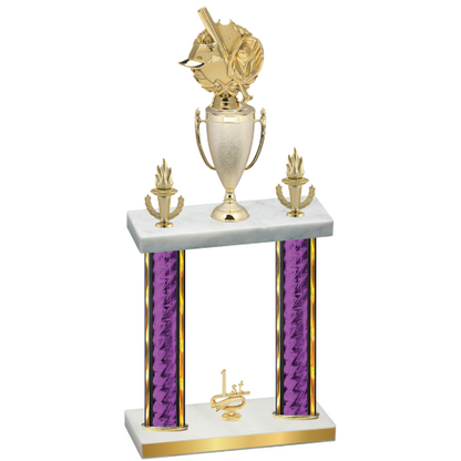 Double Purple Glacier First Place Baseball Trophy