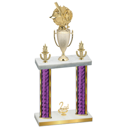 Double Purple Glacier Second Place Baseball Trophy