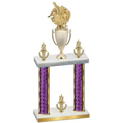 Double Purple Glacier Victory Baseball Trophy