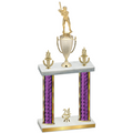 Double Purple Glacier Year Baseball Trophy