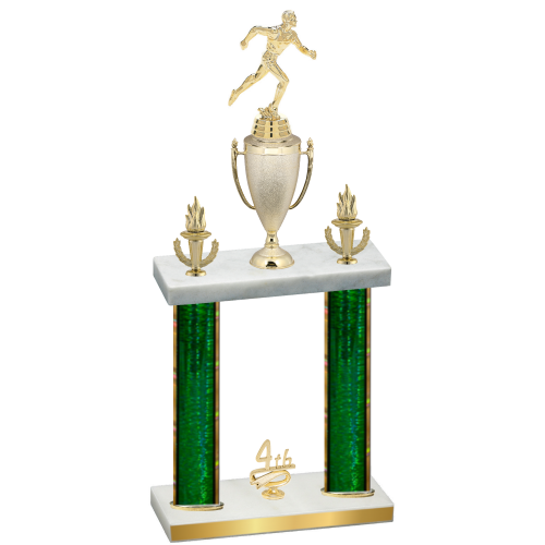 Double Green Glacier Fourth Place Running Trophy
