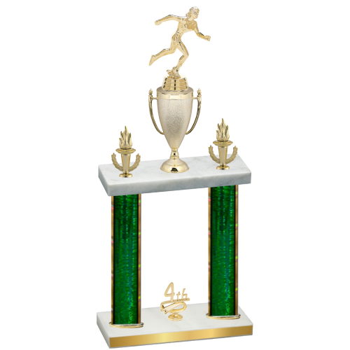 Double Green Glacier Fourth Place Running Trophy