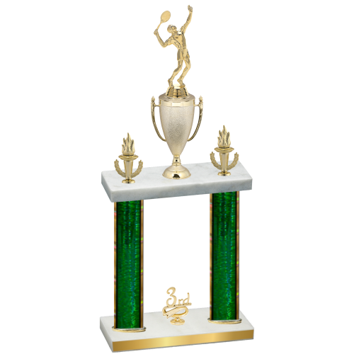 Double Green Glacier Third Place Tennis Trophy