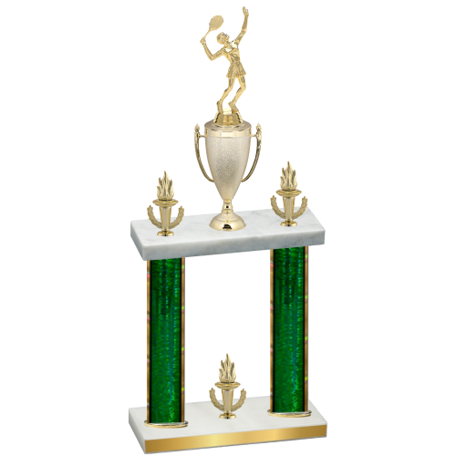 Double Green Glacier Victory Tennis Trophy
