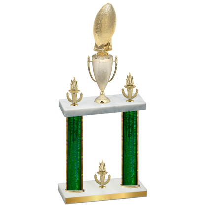 Double Green Glacier Victory Football Trophy