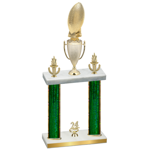 Double Green Glacier Year Football Trophy