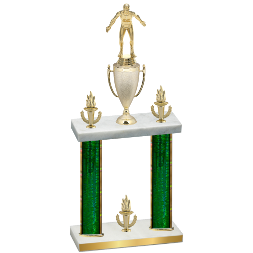 Double Green Glacier Victory Wrestling Trophy
