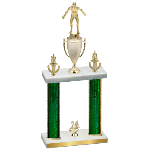 Double Green Glacier Year Wrestling Trophy