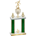 Double Green Glacier Fourth Place Bowling Trophy