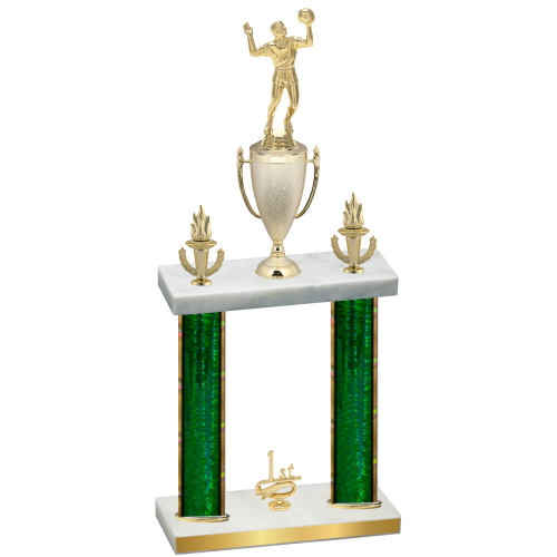 Double Green Glacier First Place Volleyball Trophy
