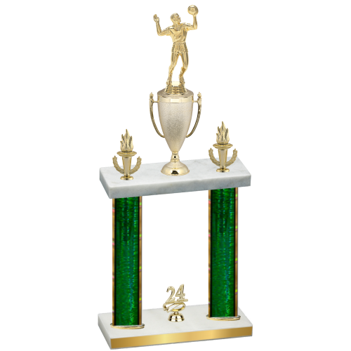 Double Green Glacier Year Volleyball Trophy