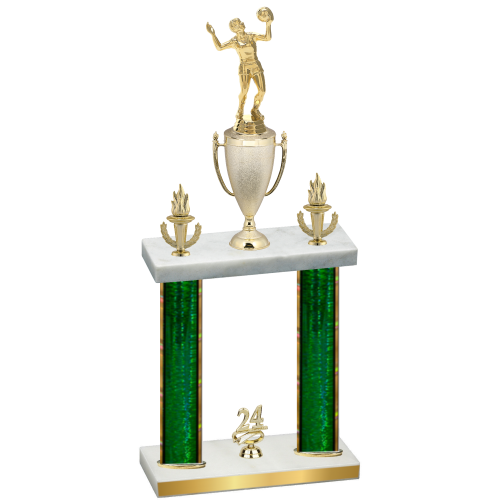 Double Green Glacier Year Volleyball Trophy
