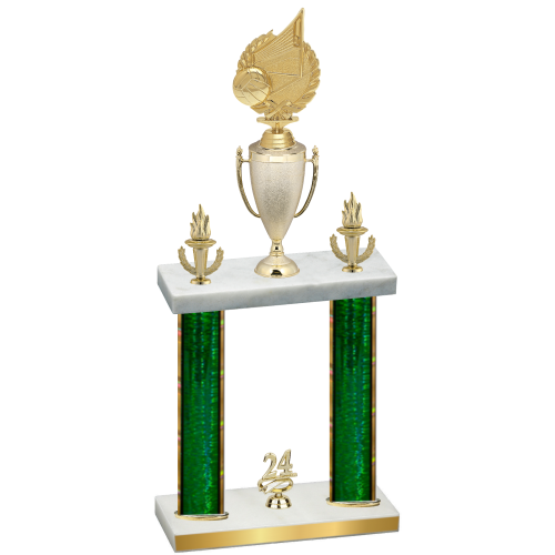 Double Green Glacier Year Volleyball Trophy