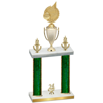 Double Green Glacier Year Volleyball Trophy