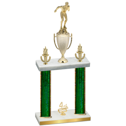 Double Green Glacier Fourth Place Swimming Trophy