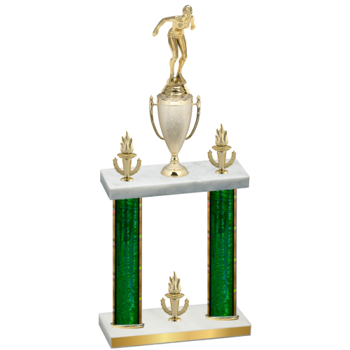 Double Green Glacier Victory Tennis Trophy