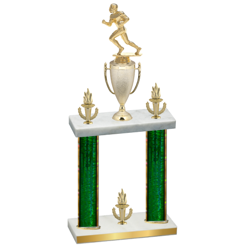 Double Green Glacier Victory Football Trophy