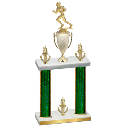 Double Green Glacier Victory Football Trophy