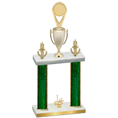 Double Green Glacier First Place Insert Trophy