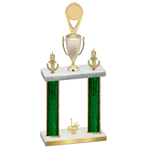 Double Green Glacier First Place Insert Trophy