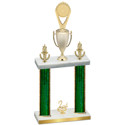 Double Green Glacier Second Place Insert Trophy