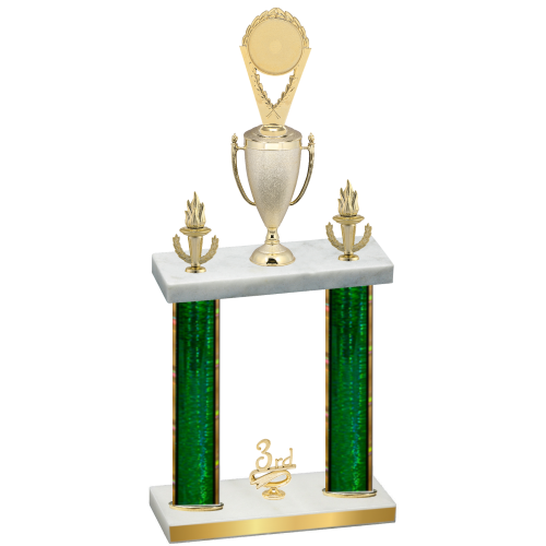 Double Green Glacier Third Place Insert Trophy