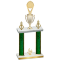 Double Green Glacier Fourth Place Insert Trophy