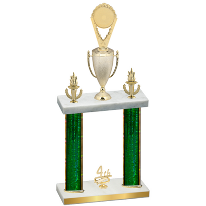 Double Green Glacier Fourth Place Insert Trophy