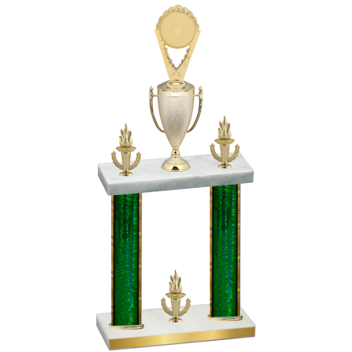 Double Green Glacier Victory Insert Trophy