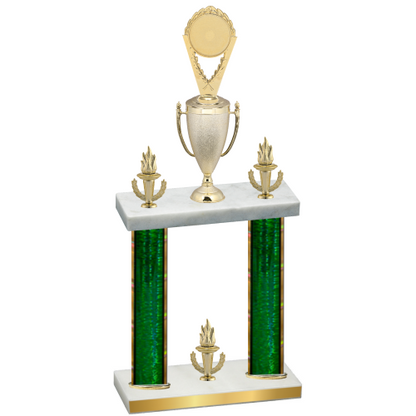 Double Green Glacier Victory Insert Trophy