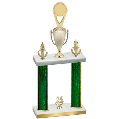 Double Green Glacier Year Insert Trophy