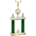 Double Green Glacier Year Cheerleading Trophy