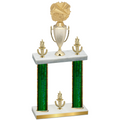 Double Green Glacier Victory Cheerleading Trophy