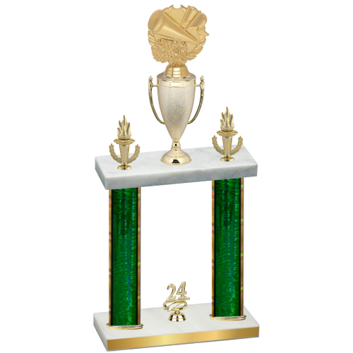 Double Green Glacier Year Cheerleading Trophy