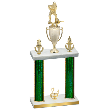 Double Green Glacier Second Place Hockey Trophy