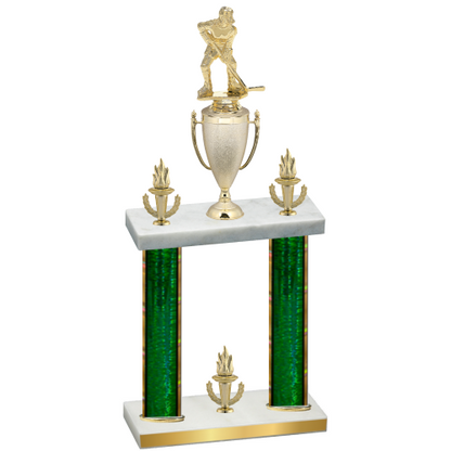 Double Green Glacier Victory Hockey Trophy
