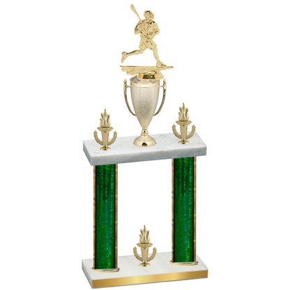 Double Green Glacier Victory Lacrosse Trophy
