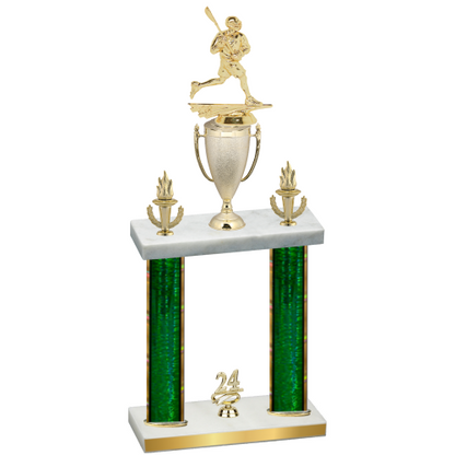 Double Green Glacier Year Lacrosse Trophy