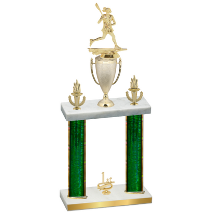 Double Green Glacier First Place Lacrosse Trophy