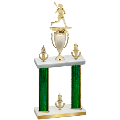 Double Green Glacier Victory Lacrosse Trophy
