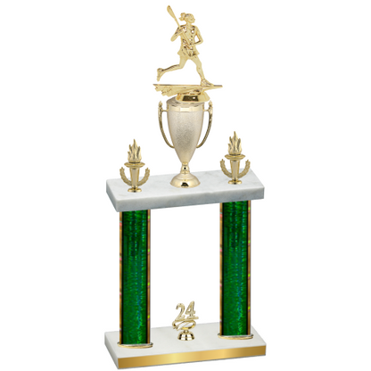 Double Green Glacier Year Lacrosse Trophy