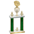 Double Green Glacier Year Basketball Trophy