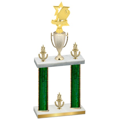 Double Green Glacier Victory Pickleball Trophy