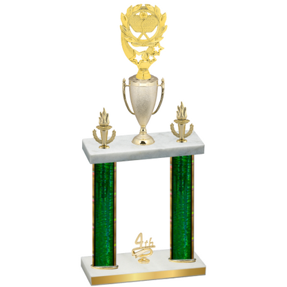 Double Green Glacier Fourth Place Pickleball Trophy