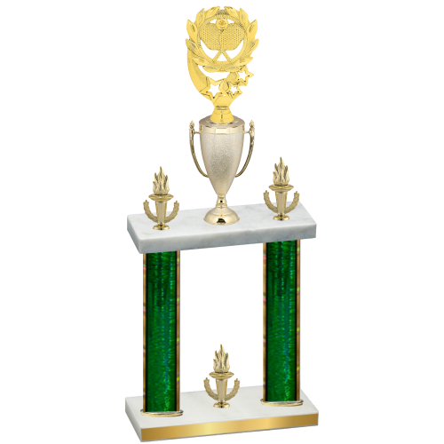 Double Green Glacier Victory Pickleball Trophy
